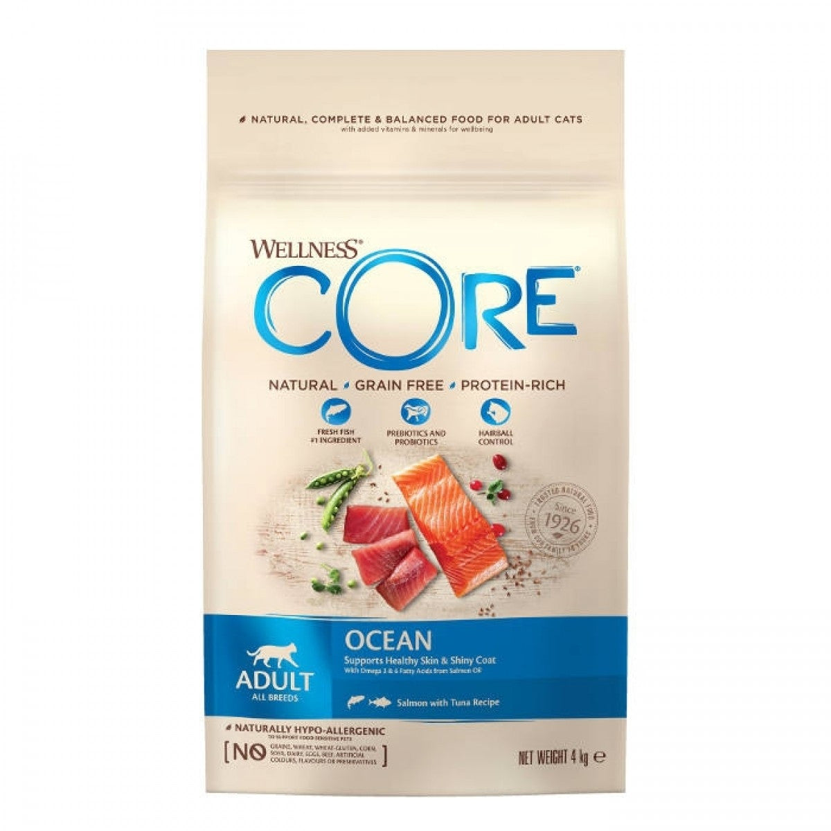 Wellness CORE Ocean Salmon with Tuna Recipe Adult Dry Cat Food 4 Kg
