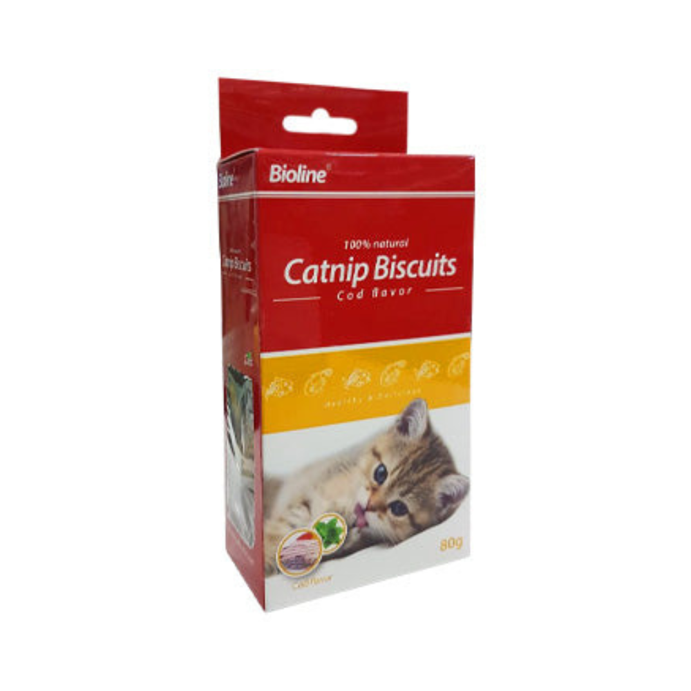Bioline Catnip Biscuits Cod Flavor 80g