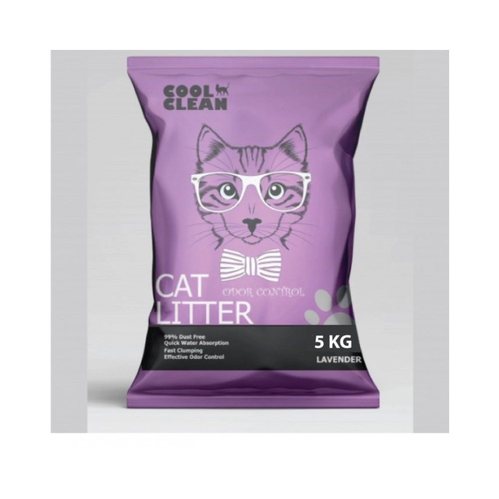 Cool Clean Clumping Cat Litter - Lavender 5kg