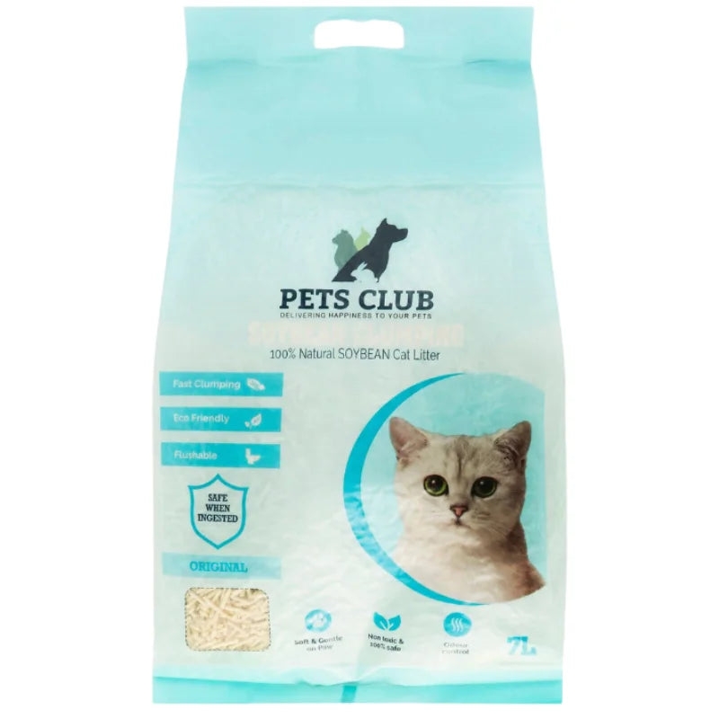 Pets Club Soya Bean Clumping Cat Litter- Original 7L (2.5kg)