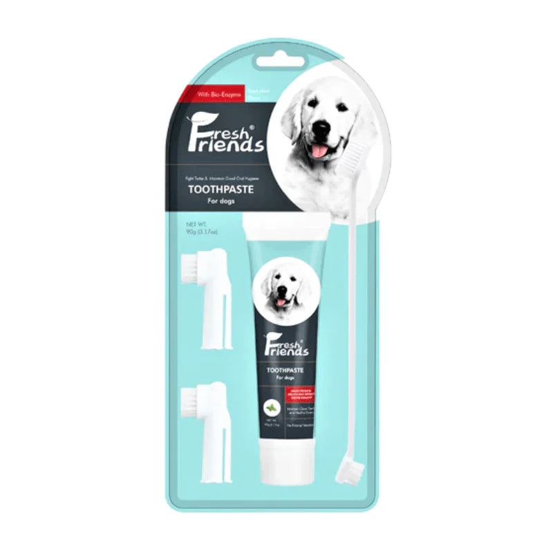 Fresh Friends Dog Dental Care Kit Mint Flavor With Bio-Enzyme-90G