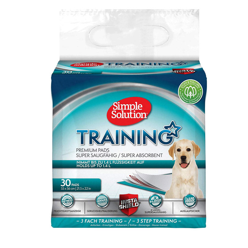Simple Solution Premium Dog and Puppy Training Pads, Pack of 30