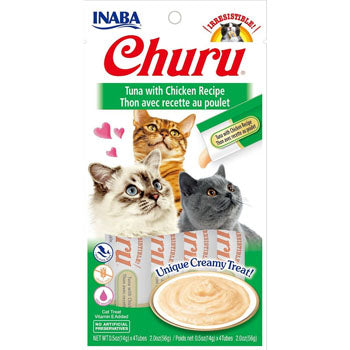 Inaba Churu Tuna With Chicken Recipe Cat Treat, 56g