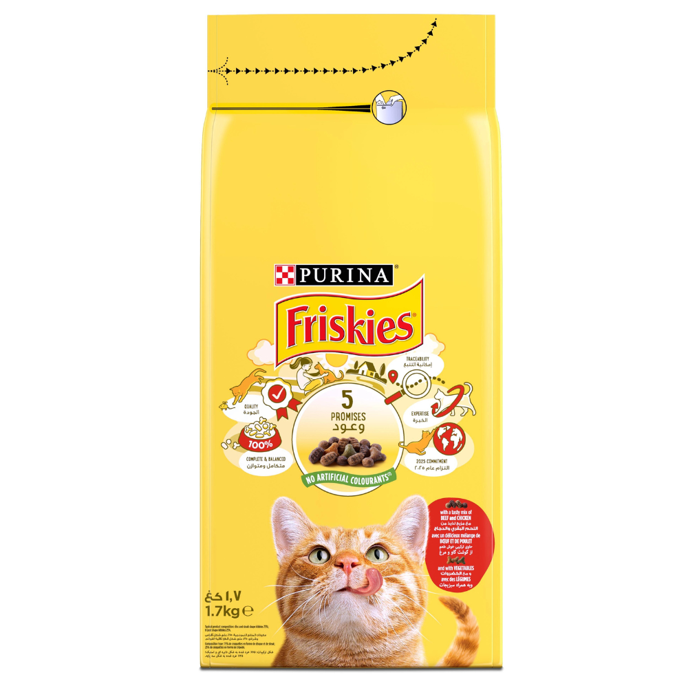 Friskies Cat Beef and Chicken with Vegetable 1.7kg