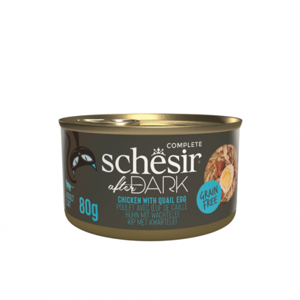 Schesir After Dark Wholefood In Broth For Cat - Chicken With Quail Egg - 80g