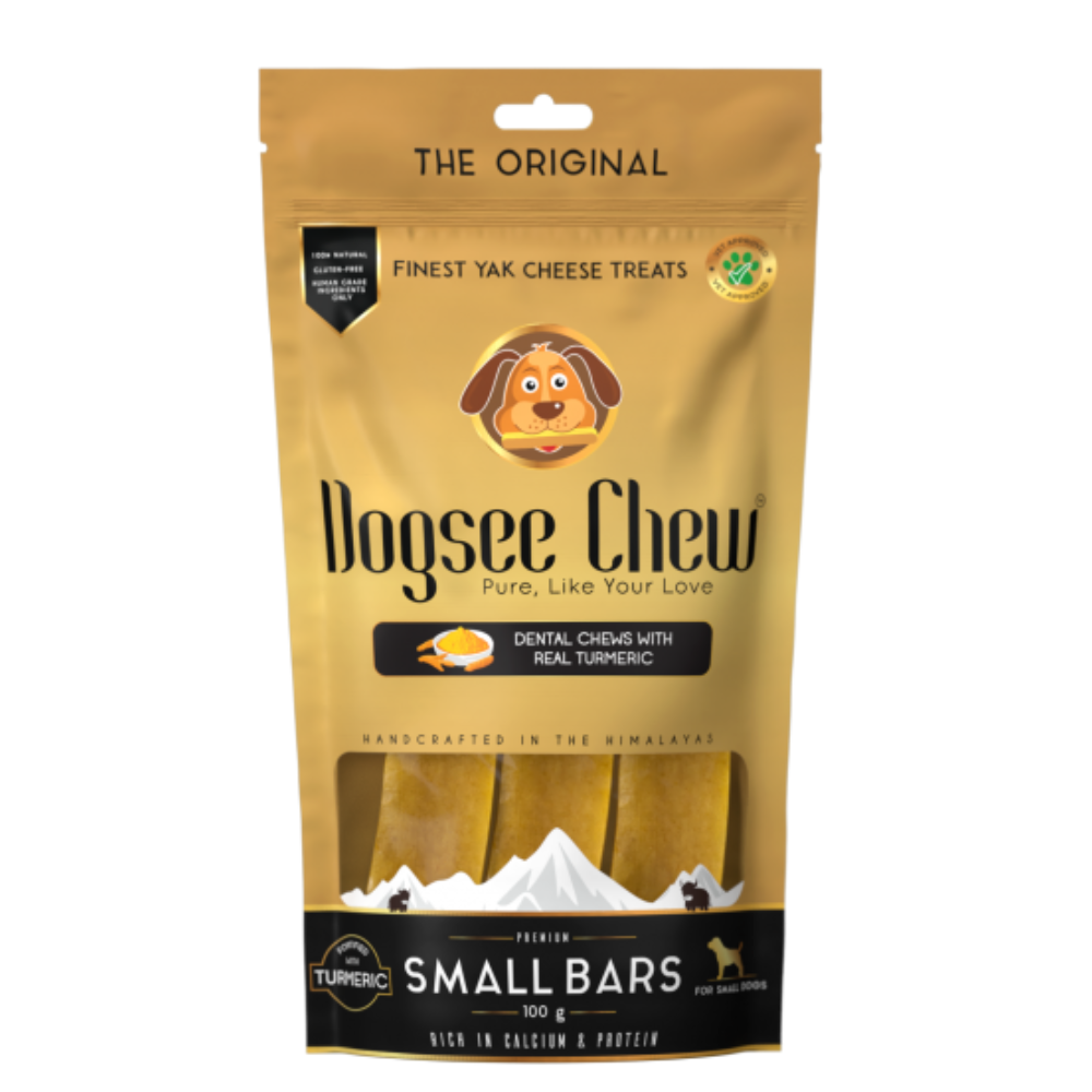 Dogsee Turmeric Small Bars: Long-Lasting Dental Chews For Small Dogs 100g