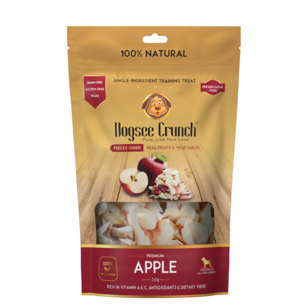 Dogsee Crunch Apple: Freeze-Dried Apple Dog Training Treats 10g