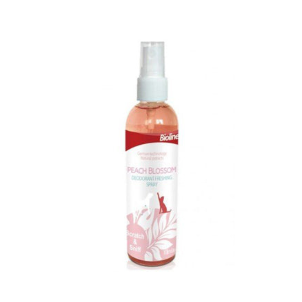 Bioline Deodorizing Spray 118ml for Dogs & Cats - Peach Blossom