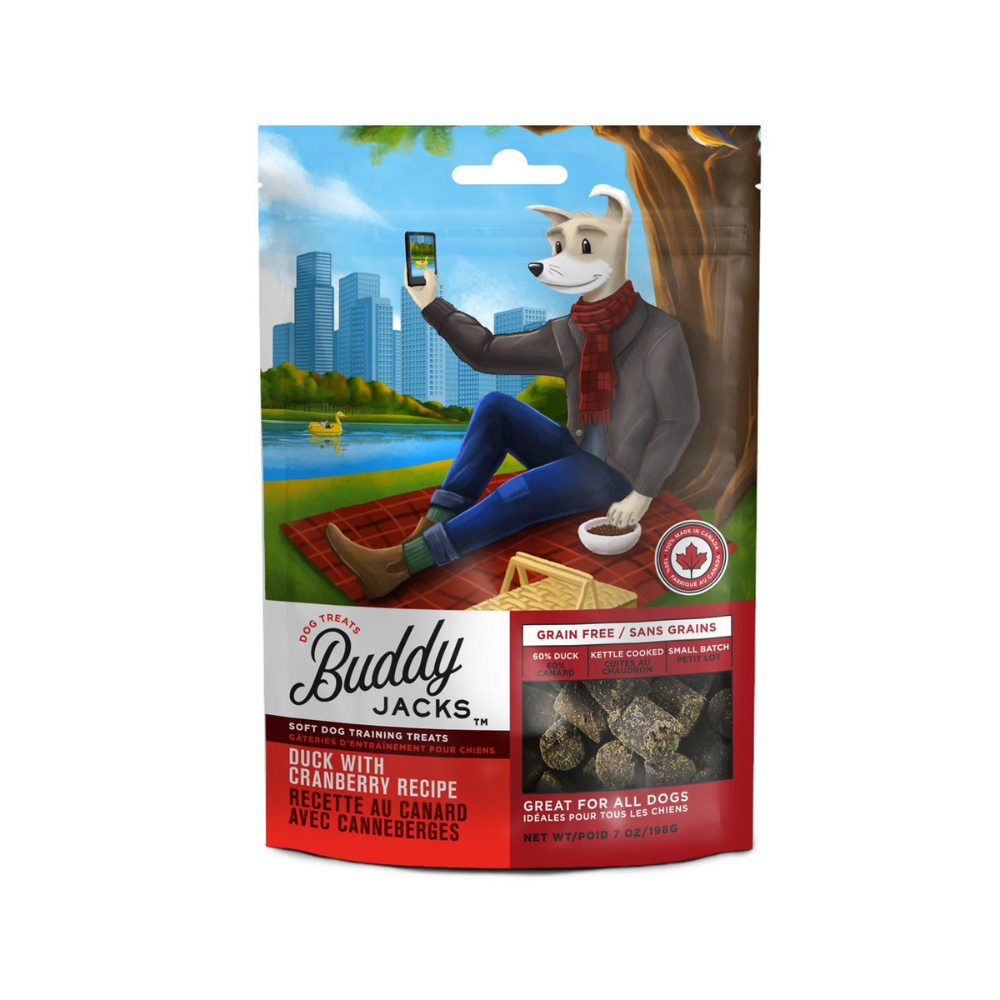 Buddy Jacks Soft and Chewy Dog Treats – Duck with Cranberry 7oz / 198gm