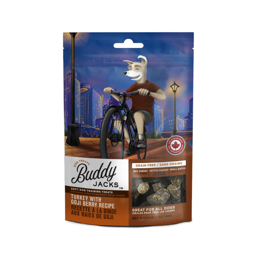 Buddy Jacks Soft and Chewy Dog Treats – Turkey with Goji Berry 7oz / 198gm