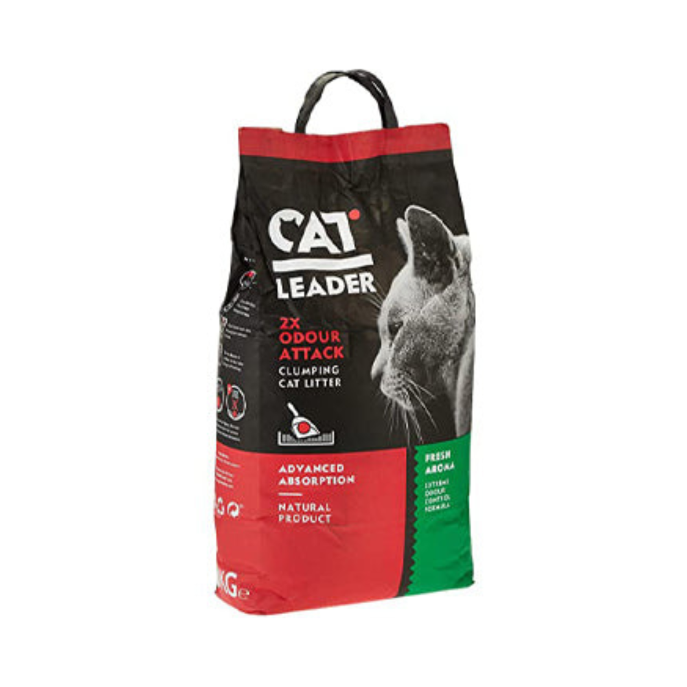 Cat Leader Clumping 2x Odour Attack Fresh Aroma Cat Litter 10kg