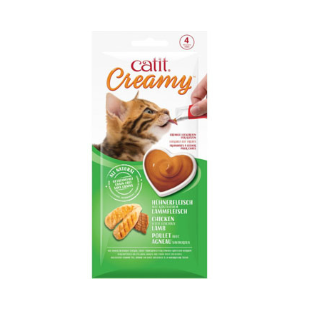 Catit Creamy Lickable Treats - Chicken & Lamb