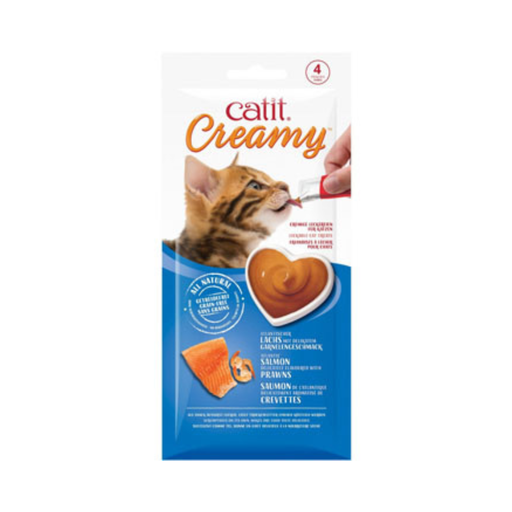 Catit Creamy Lickable Treats - Salmon & Prawns