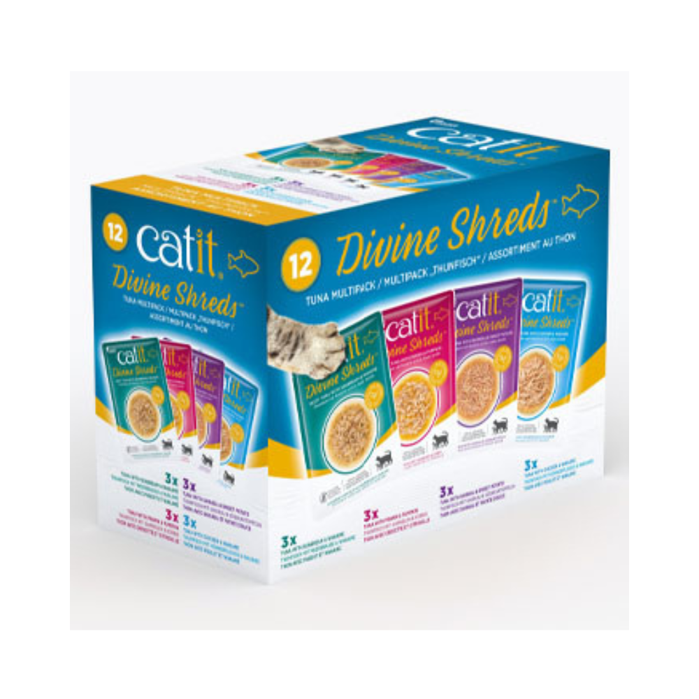 Catit Divine Shreds, Tuna Multipack 75g, 12pcs/box