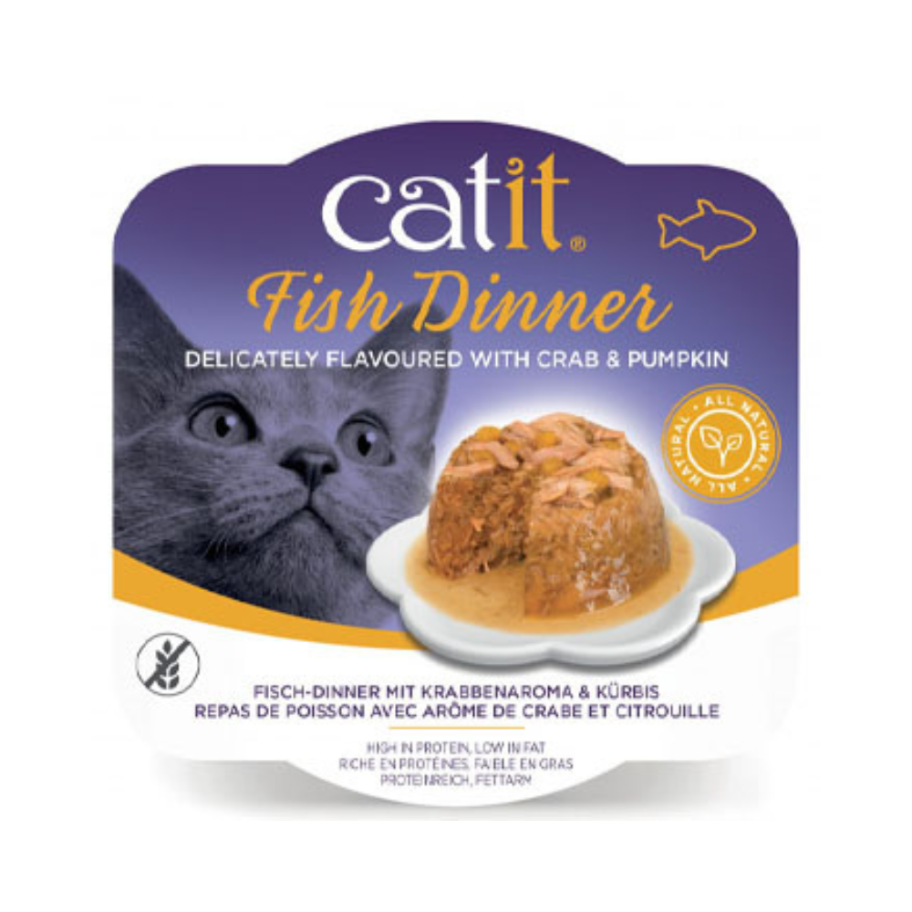 Catit Fish Dinner, Crab Flavour & Pumpkin 80 g