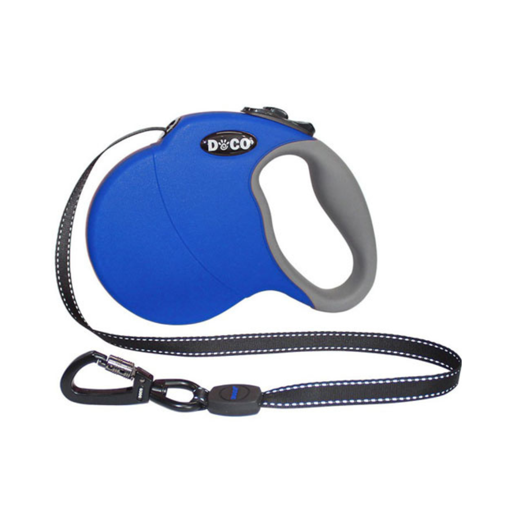 DOCO RETRACTABLE LEASH SMALL 4M BLUE