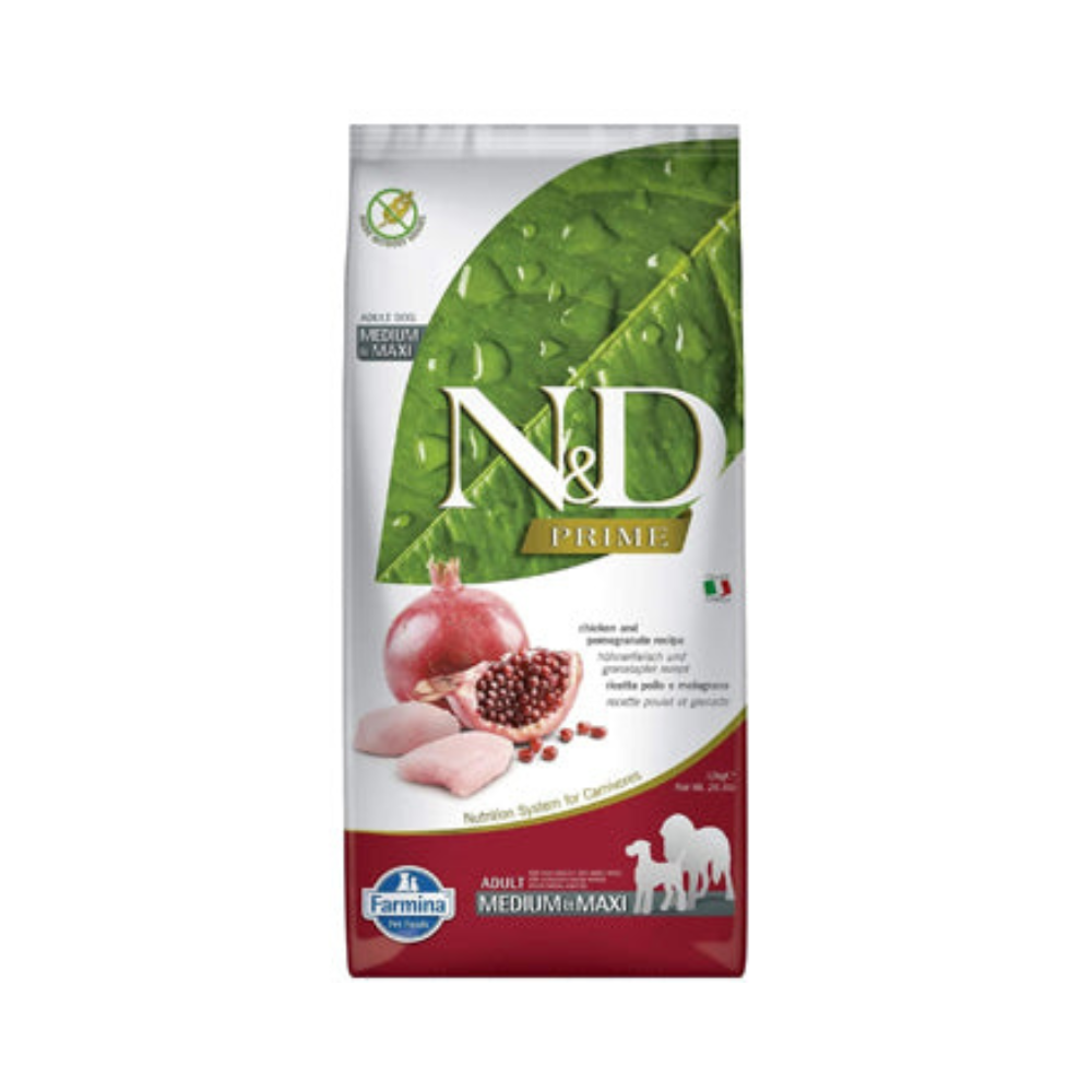 Farmina N&D Chicken & Pomegranate Medium and Maxi Adult Dog 12KG