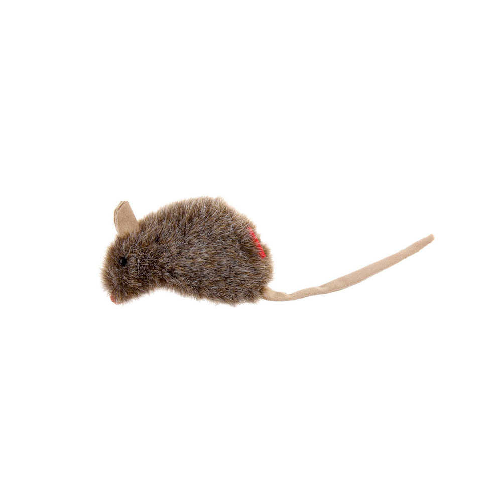 Gigwi Mouse "Refillable catnip' with 3 Catnip Teabags in Ziplock Bag