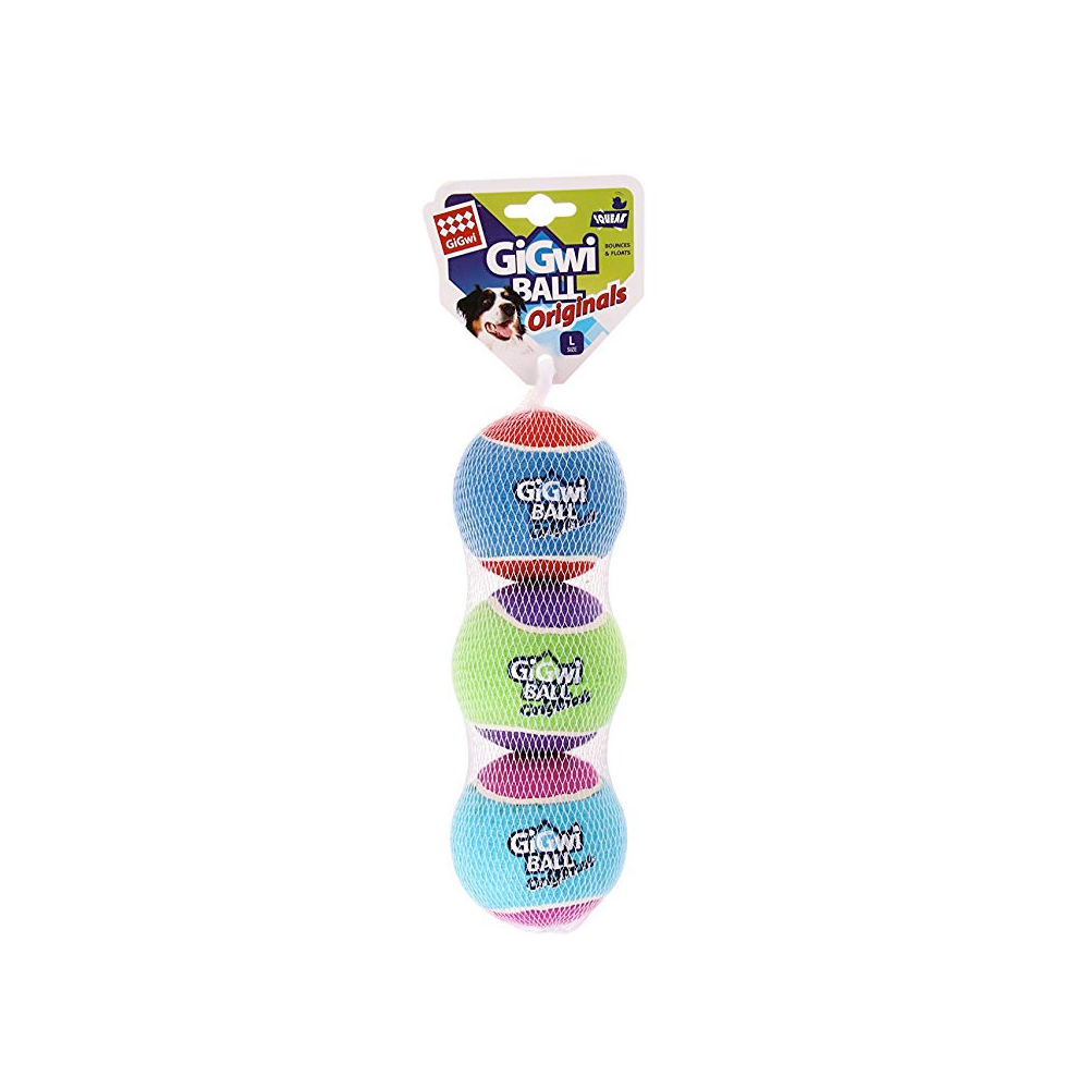 Gigwi Originals Tennis Ball Large (3pcs with different color in one pack)