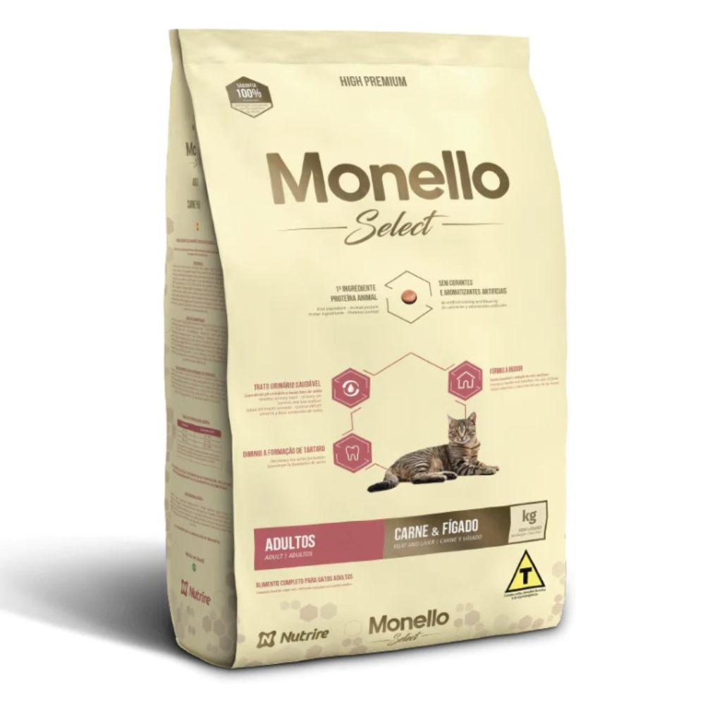 Monello Adult Cat Mix (Meat & Liver) 7KG with 2 FREE Stuzzy Wet Food Pouches 85g