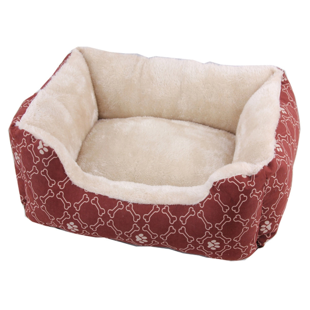 Pawise Square Dog Bed - Wine Red 22"