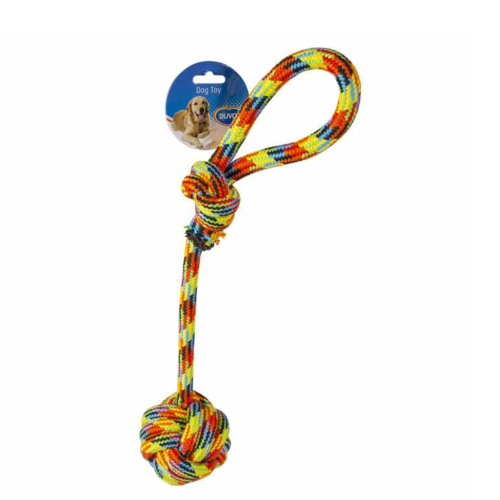 Duvo+ Cotton Rope With Ball And Loop Beach - 54cm