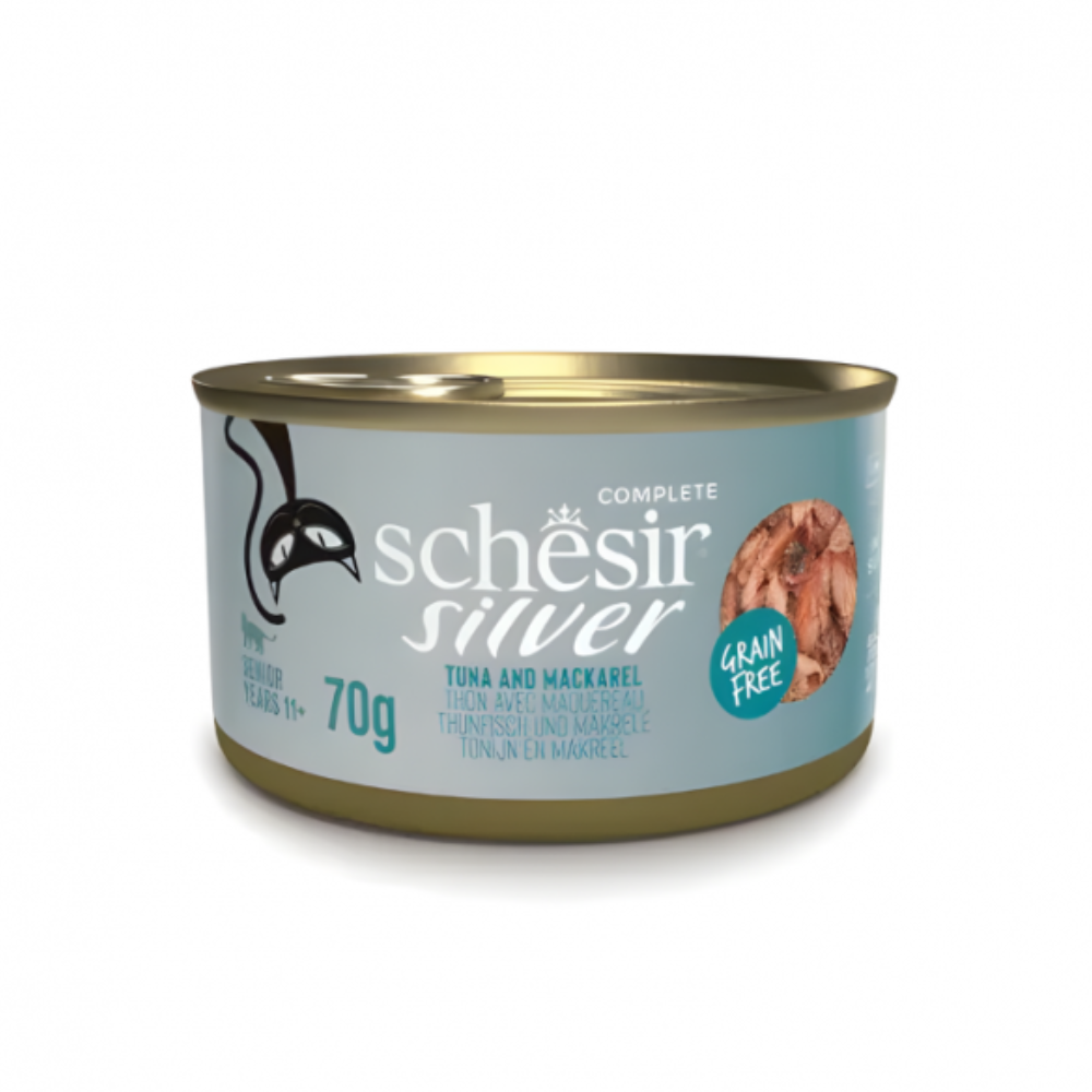 Schesir Silver Senior Cat Wholefood - Tuna And Mackerel 70g