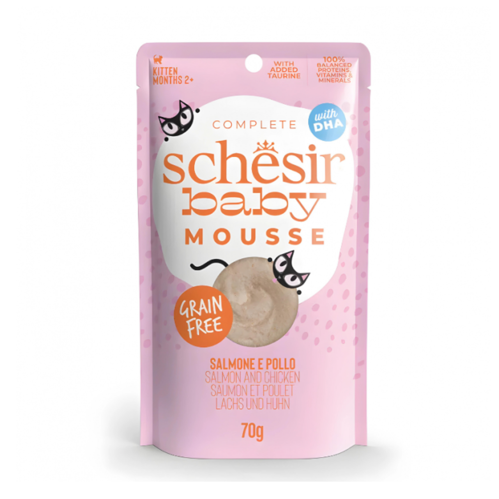 Schesir Baby with Salmon and Chicken in Mousse Kitten Food Pouch - 70 g