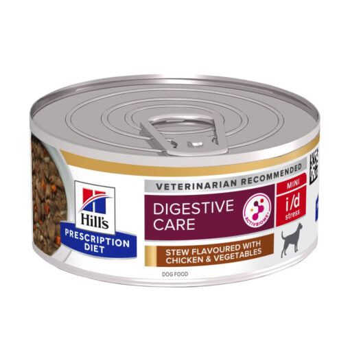 Hill’s Prescription Diet i/D Stress Mini Canine Stew Flavoured With Chicken & Vegetables 156g