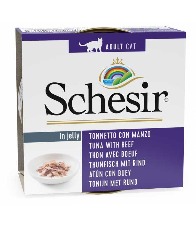 Schesir Cat Can Tuna With Beef Fillets 85g