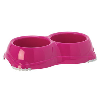 Moderna Double Smarty Bowl Small - Pink