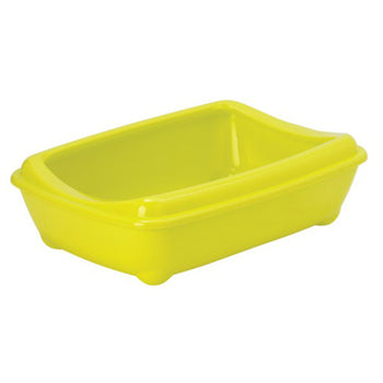 Moderna Arist-O-Tray-Cat Litter Tray - Large with Rim Yellow