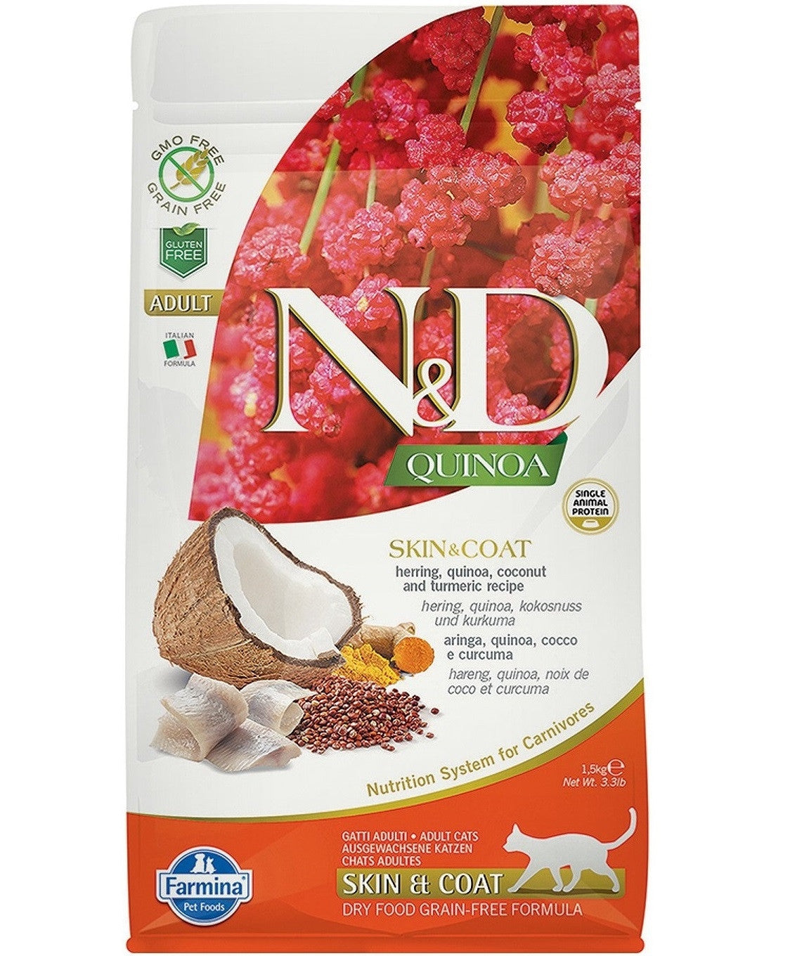 [IMPERFECT] Farmina N&D Skin & Coat Herring & Quinoa 1.5kg