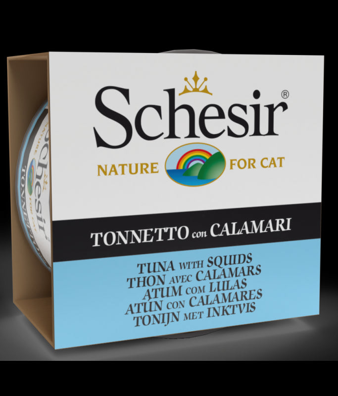 Schesir Cat Can Tuna With Squids 85g