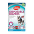 Simple Solution Disposable Dog Diapers, Medium, Pack of 12