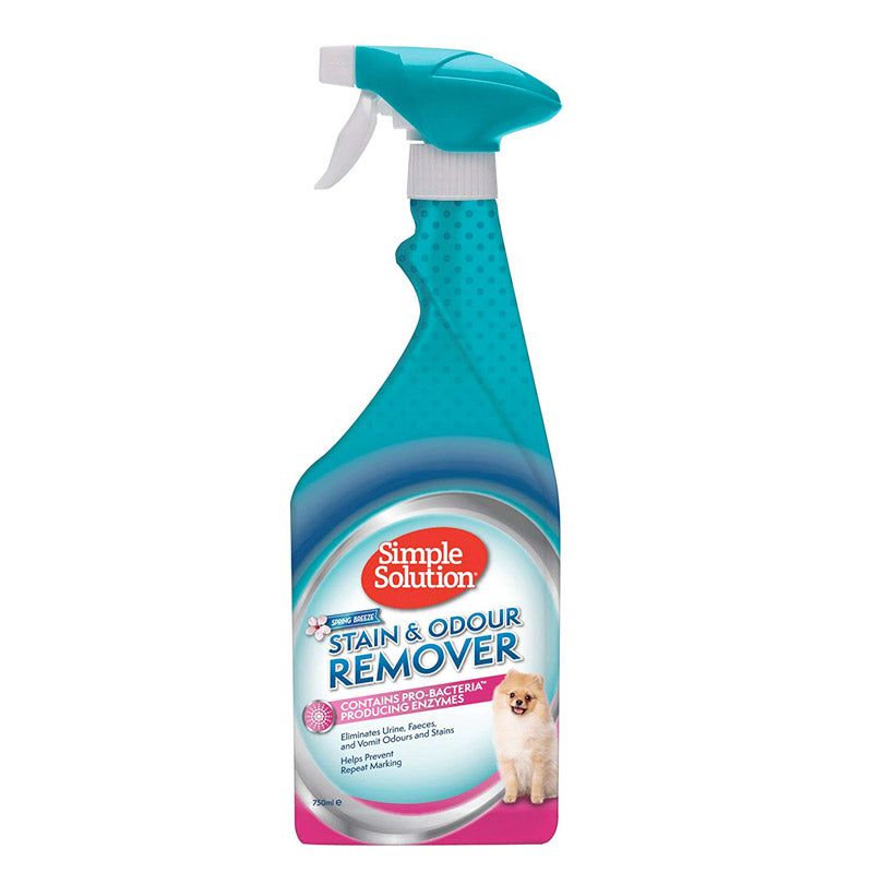 Simple Solution Dog Stain & Odour Remover, Spring Breeze, 750ml