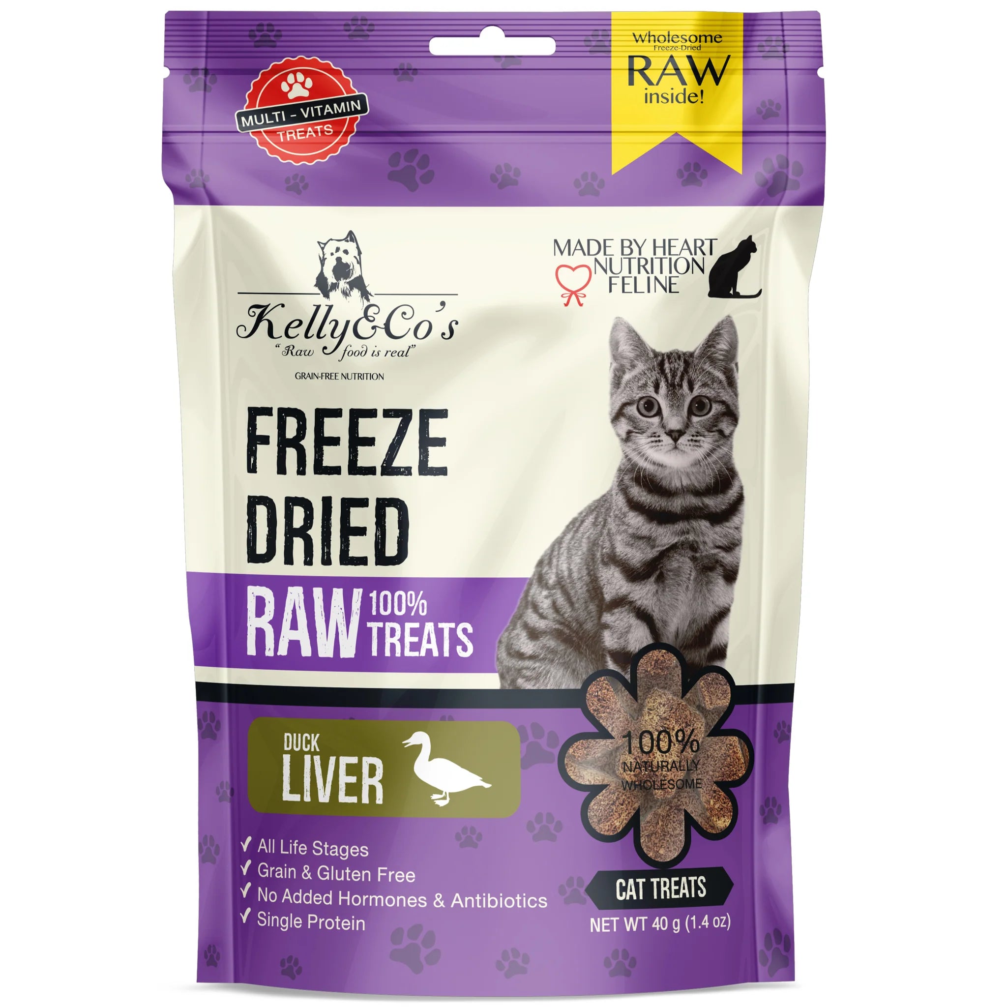 KELLY & CO’S Single Ingredient Freeze-dried Duck Liver for Cat - 40g