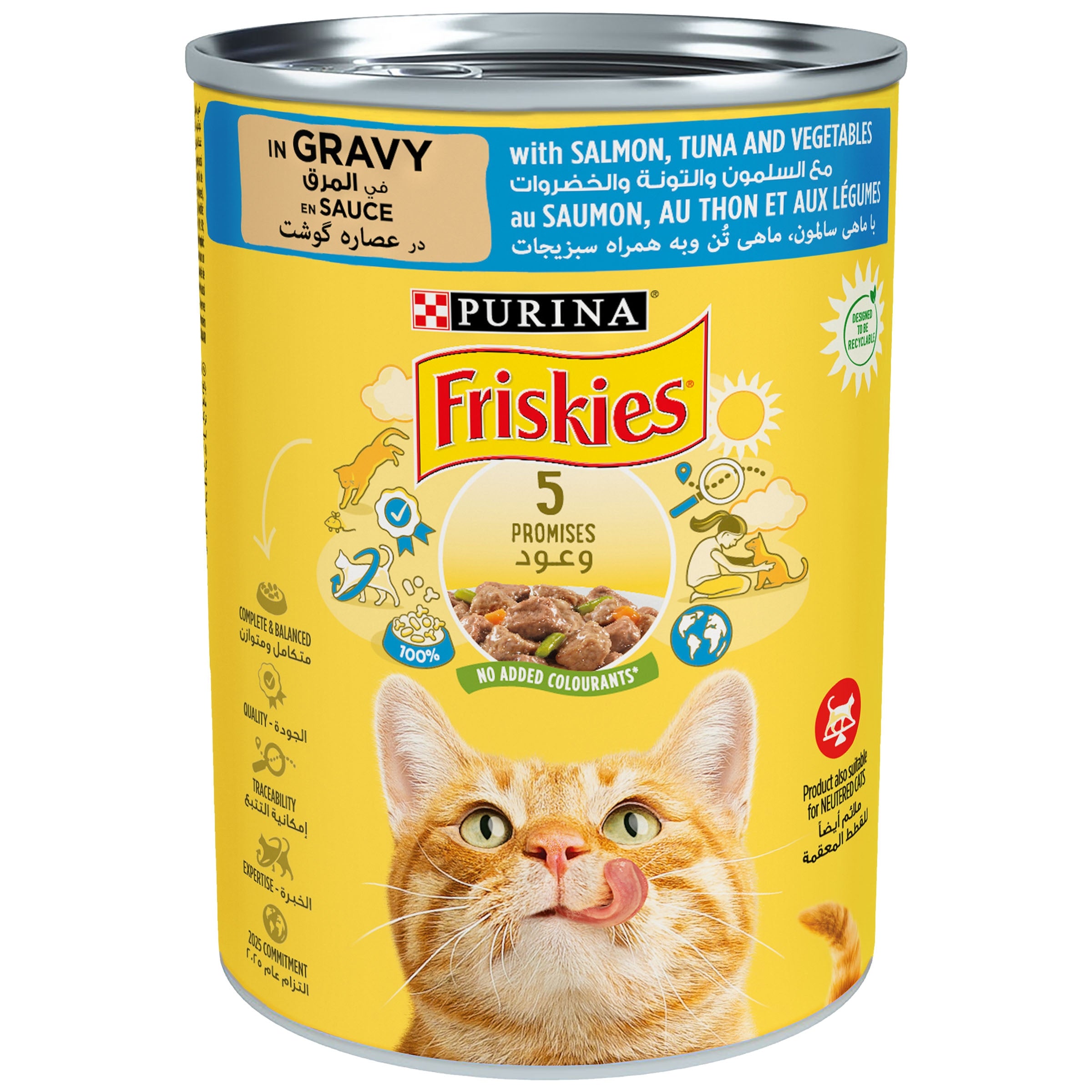 Friskies Cat Wet Food Salmon, Tuna & Vegetable 400g