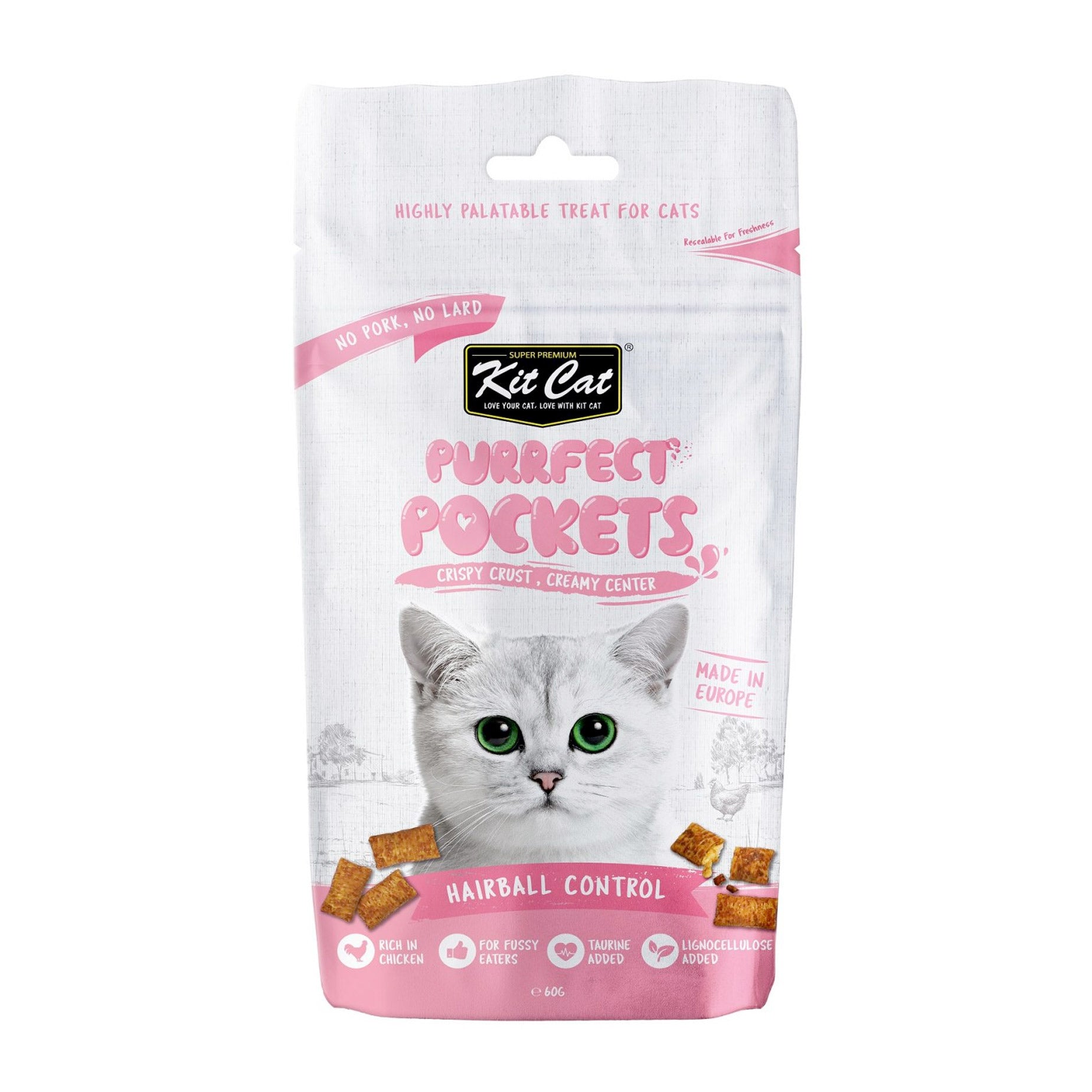 Kit Cat Purrfect Pockets - Hairball Control 60g