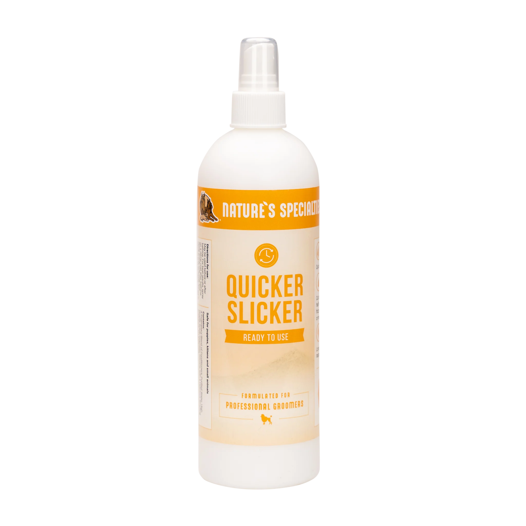 Natures Specialties Quicker Slicker Ready-To-Use Detangling And Conditioning Spray For Dogs And Cats - 473ml / 16Oz