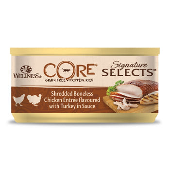 Wellness Core Signature Selects Shredded Boneless Chicken with Turkey Cat 79g