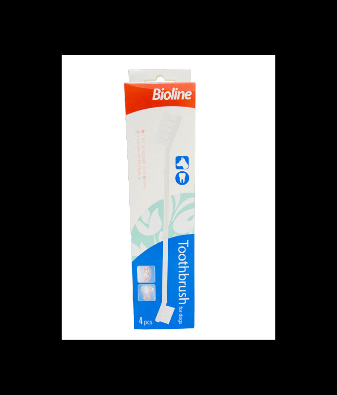 Bioline Toothbrush For Dogs Set 4pcs