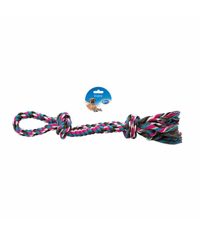 Duvo+ Tug Toy Knotted Cotton 2 Knots Double Loop 50cm