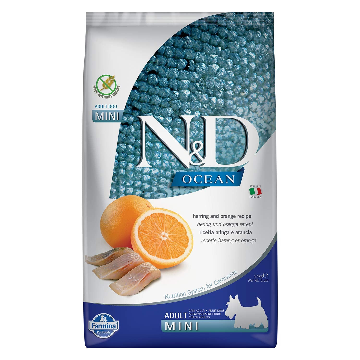 [IMPERFECT] Farmina N&D Ocean Herring & Orange Adult Mini 2.5kg