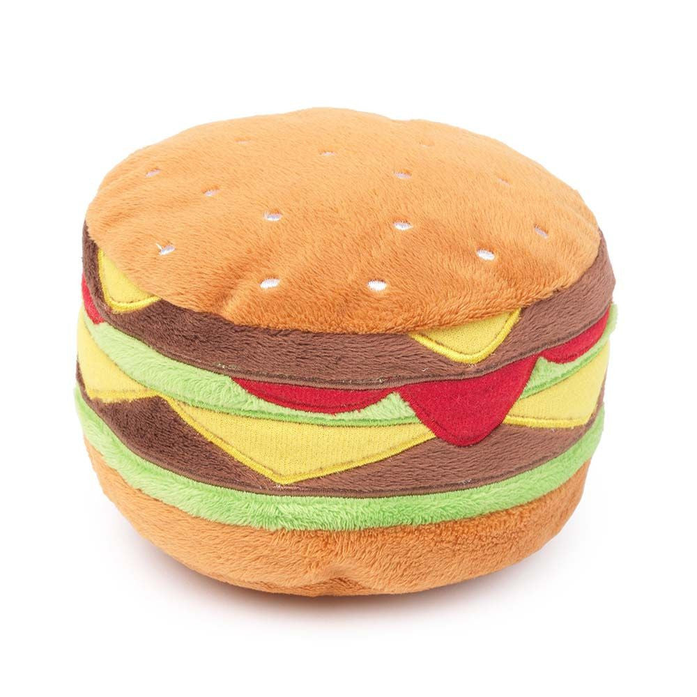 Hamburger Plush Dog Toy
