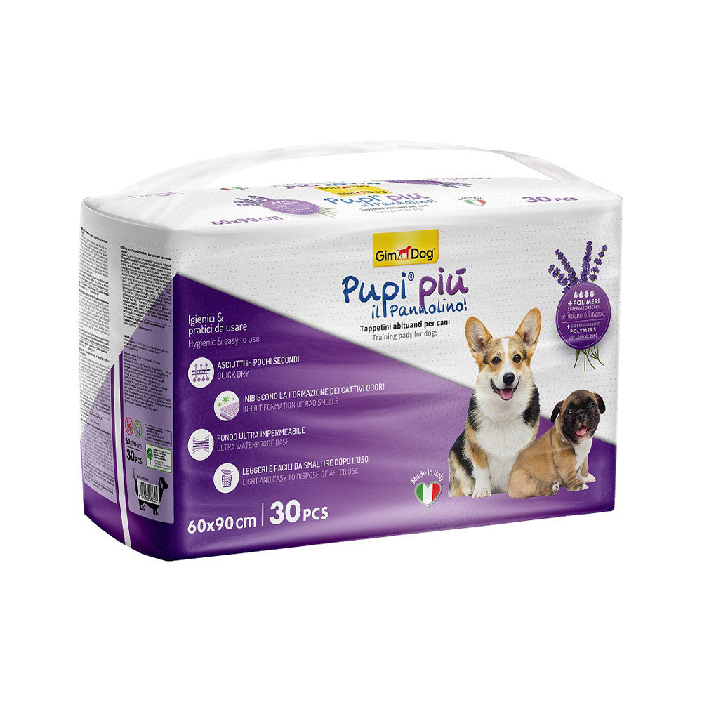 GimDog Pupi Piu Lavender Scent Training Pads for Dogs, 60 x 90 cm - 30 Counts