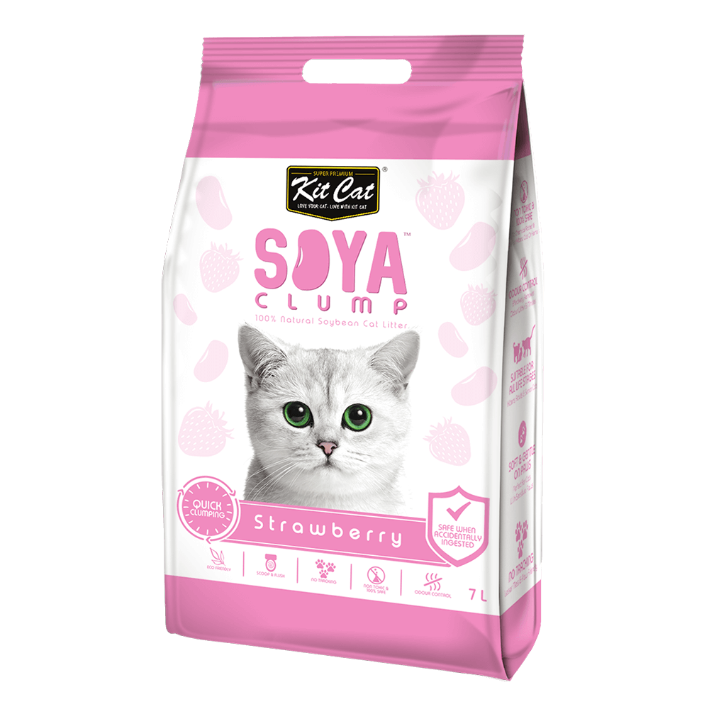 Kit Cat Soya Clump Soyabean Litter Strawberry 7L