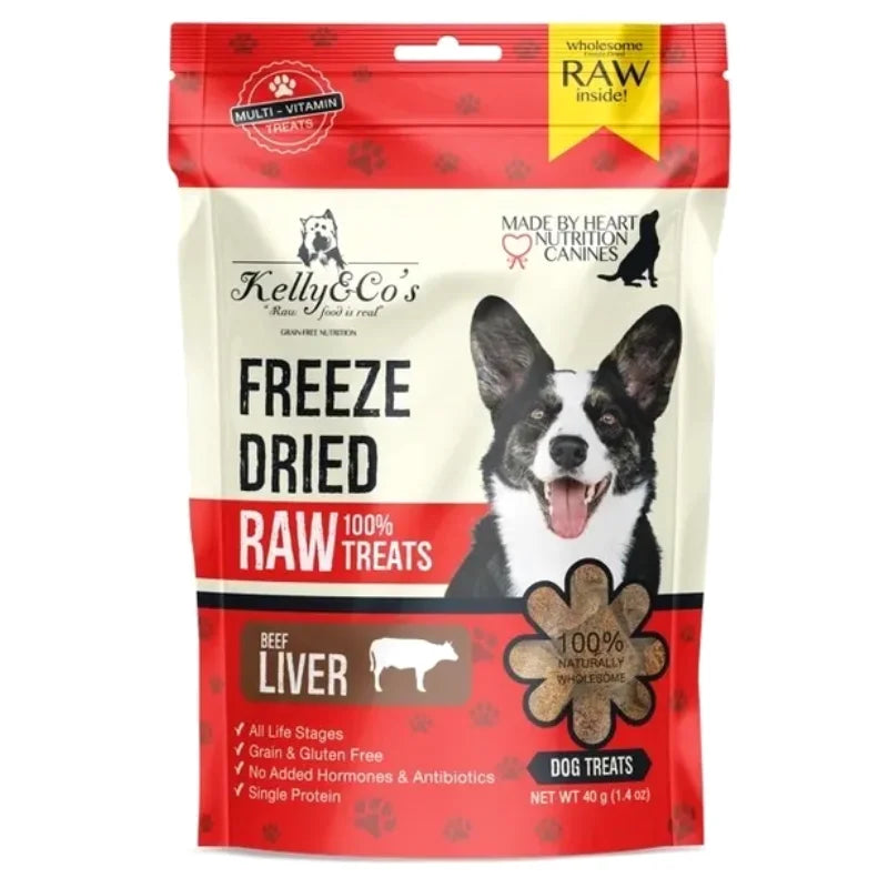 KELLY & CO'S Single Ingredient Freeze-dried Beef Liver for Dog - 40g