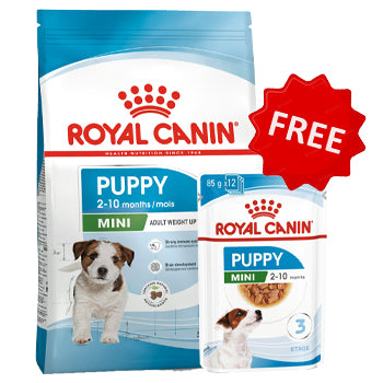 Size Health Nutrition Mini Puppy 2 KG + 1 FREE Mini Puppy Wet Food