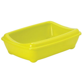 Moderna Arist-O-Tray-Cat Litter Tray - Medium with Rim Yellow